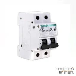 کلید مینیاتوری 1 آمپر دو پل C دنا الکتریک ایرانیان