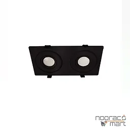 چراغ سقفی توکار مشکی دو شعله SH- 6302 شعاع