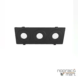 چراغ سقفی توکار مشکی سه شعله SH- 6303 شعاع