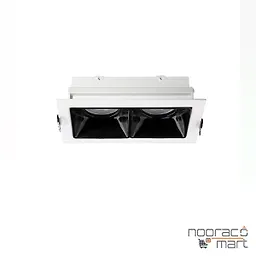 چراغ سقفی توکار سفید دو شعله SH- 6202 شعاع