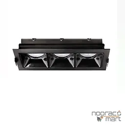 چراغ سقفی توکار مشکی سه شعله SH- 6203 شعاع