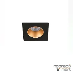 چراغ سقفی توکار با رفلکتور مشکی طلائی تک شعله SH- 6101 شعاع