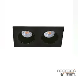 چراغ سقفی توکار مشکی دو شعله SH- 6102 شعاع