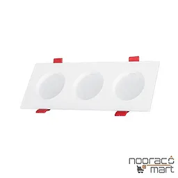 چراغ توکار سولاریس 3x5 وات بدنه مشکی پارس شعاع توس