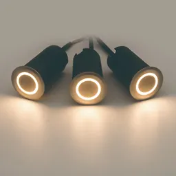 چراغ دفنی گرد 2 وات مشکی PLX4003 پولاکس