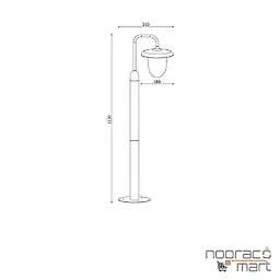 چراغ پارکی ایستاده حبابی PLX8001-B پولاکس