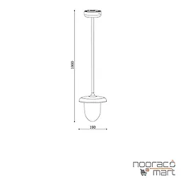 چراغ پارکی آویز کابلی حبابی PLX8001-PL پولاکس