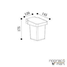 چراغ پارکی دیواری حبابی PLX8002-W پولاکس