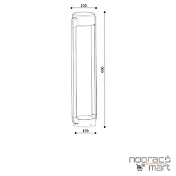 چراغ پارکی ایستاده PLX8003-B پولاکس