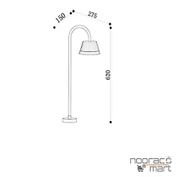 چراغ پارکی ایستاده PLX8007-B پولاکس
