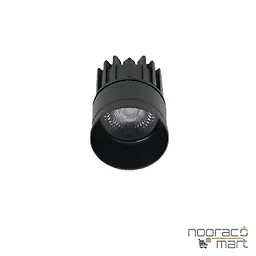 چراغ سقفی توکار 12 وات بدون لبه مشکی دیمردار N1019 نوران