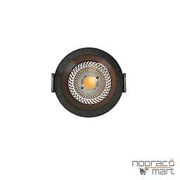 چراغ سقفی توکار 12 وات مشکی دیمردار N1021- R نوران