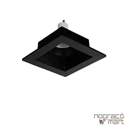 چراغ سقفی توکار 6 وات مشکی مربع N1022 GU10  نوران