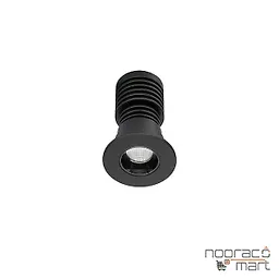 خرید چراغ سقفی توکار 8 وات بدنه مشکی رفلکتور مشکی مات N1020 نوران