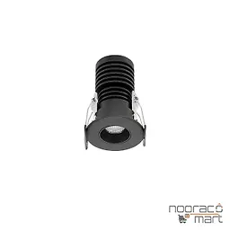 قیمت چراغ سقفی توکار 8 وات بدنه مشکی رفلکتور مشکی مات N1020 نوران