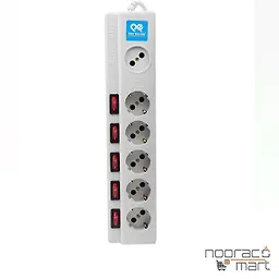 چند خانه فیوزدار 1+5 با کابل 1.8 متری پارت
