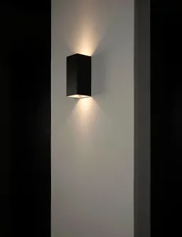 چراغ دیواری دوطرفه 12 وات 22 سانتی متری مشکی N1008 نوران