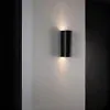 چراغ دیواری دوطرفه 12 وات 25 سانتی متری مشکی N1014 نوران