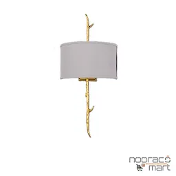 چراغ دیوارکوب تک شعله شمعی E14 شیلد نقره ای N2002 نوران