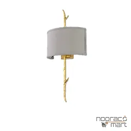 چراغ دیوارکوب تک شعله شمعی E14 شیلد نقره ای N2002 نوران