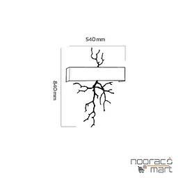 چراغ دیوارکوب دو شعله شمعی N2006  E14 نوران