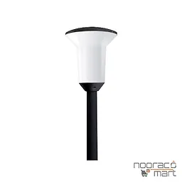 چراغ پارکی تولیپ مشکی برای لامپ فلورسنت کامپکت بالاست سرخود با حباب ساتن 45 وات  مازی نور