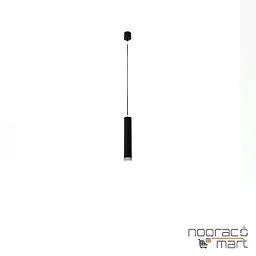 چراغ آویز پندالوکس مشکی روکار با ماژول برق مستقیم ارتفاع 30 سانتی متری 6 وات مازی نور