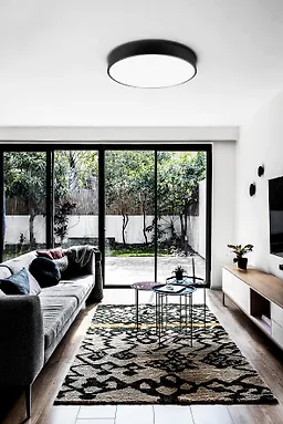 چراغ سقفی روکار گرد 40 وات مشکی SH-7025 شعاع