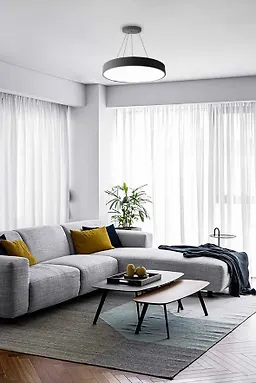 چراغ سقفی آویز گرد 40 وات مشکی SH- 7025S شعاع