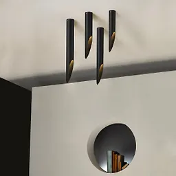 چراغ سقفی روکار 7 وات مشکی 25 سانتی متری SH-2605 شعاع