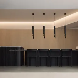 چراغ سقفی آویز 7 وات مشکی 50 سانتی متری SH- 2606S شعاع