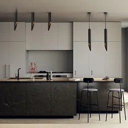 چراغ سقفی آویز 7 وات مشکی 50 سانتی متری SH- 2606S شعاع