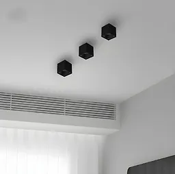 چراغ سقفی روکار مربع 12 وات مشکی SH- ML1012F شعاع