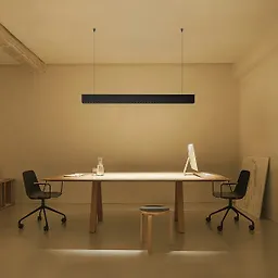 چراغ سقفی آویز لیزر بلید 48 وات مشکی SH- 6804 شعاع