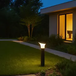 چراغ حیاطی 9 وات خاکستری ارتفاع 50 سانتی متری 1406 -SH شعاع