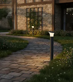 چراغ حیاطی 9 وات خاکستری ارتفاع 80 سانتی متری 1407 -SH شعاع