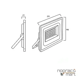 پروژکتور اکو هانیس شیشه 100 وات پرتو نور توس