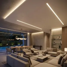 چراغ خطی توکار 50 وات مشکی 1811 SH-شعاع