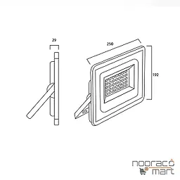 پروژکتور مسافرتی هانیس 100 وات 48 ولت پرتو نور توس