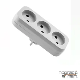 پریز 3 خانه بدون ارت با دوشاخه پارت مدل شهاب