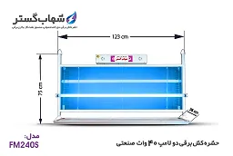 حشره کش 2x40 وات صنعتی FM شهاب گستر