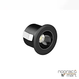 چراغ سقفی توکار 1.5 وات مشکی SH-A925 شعاع