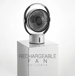 پنکه شارژی پرتابل همراه با چراغ SH-L2819 شعاع