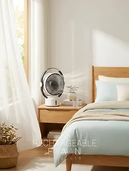 پنکه شارژی پرتابل همراه با چراغ SH-L2819 شعاع