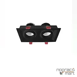 چراغ سقفی توکار متحرک 2x36 وات مشکی SH - AL6702 شعاع