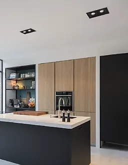 چراغ سقفی توکار متحرک 2x36 وات مشکی SH - AL6702 شعاع