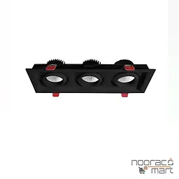 چراغ سقفی توکار متحرک 3x36 وات مشکی SH - AL6703 شعاع