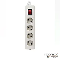 رابط 4 خانه ارتدار با کلید و کابل 1.8 متری پارت مدل نیک