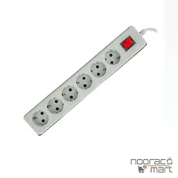 رابط 6 خانه ارتدار با کلید و کابل 5 متری پارت مدل نیک