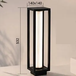 چراغ حیاطی 16 وات مشکی ارتفاع 53.2 سانتی متری 1988- SH شعاع